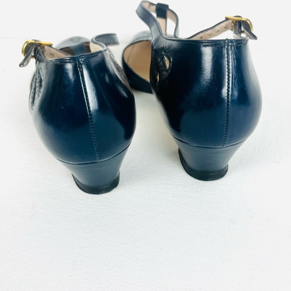 Vintage Salvatore Ferrgamo leather mary jane shoes - Picture 6 of 8